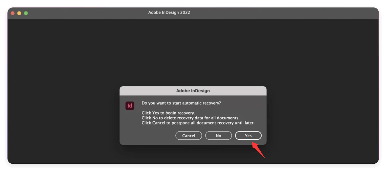 recover unsaved/deleted/lost InDesign files on Mac