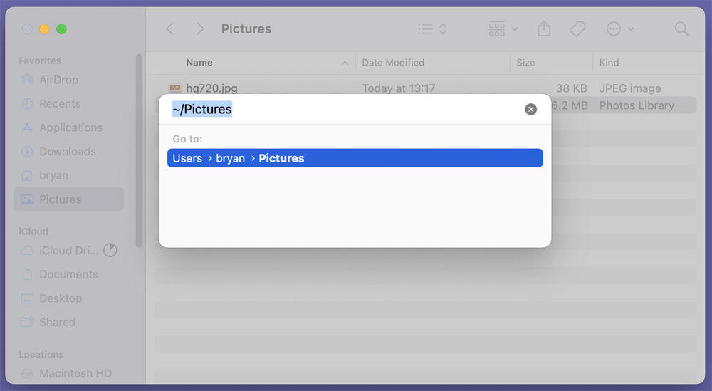 Direct Path Access To Access The Pictures Folder