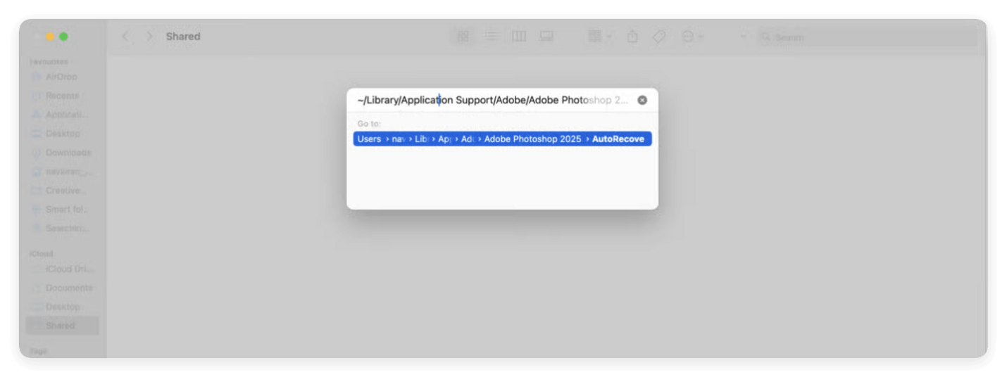 recover lost Photoshop files on Mac