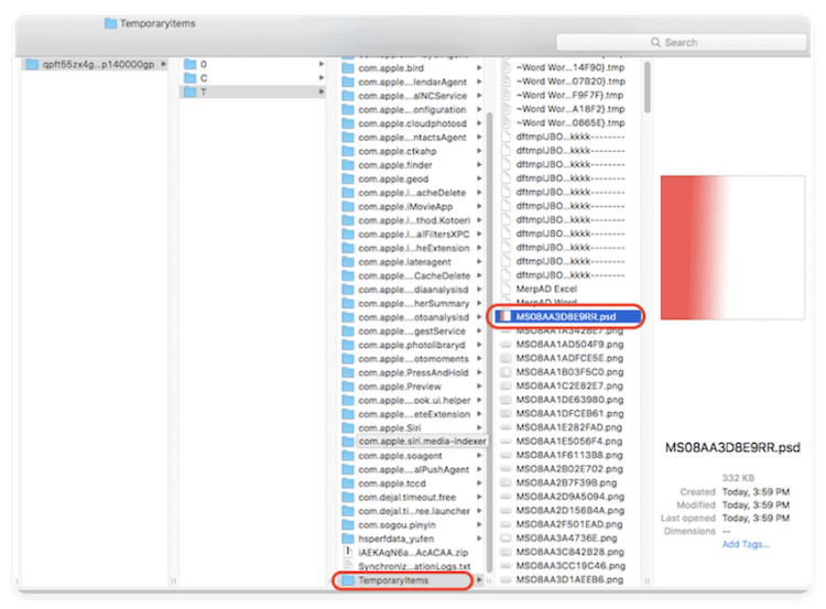 recover lost Photoshop files on Mac