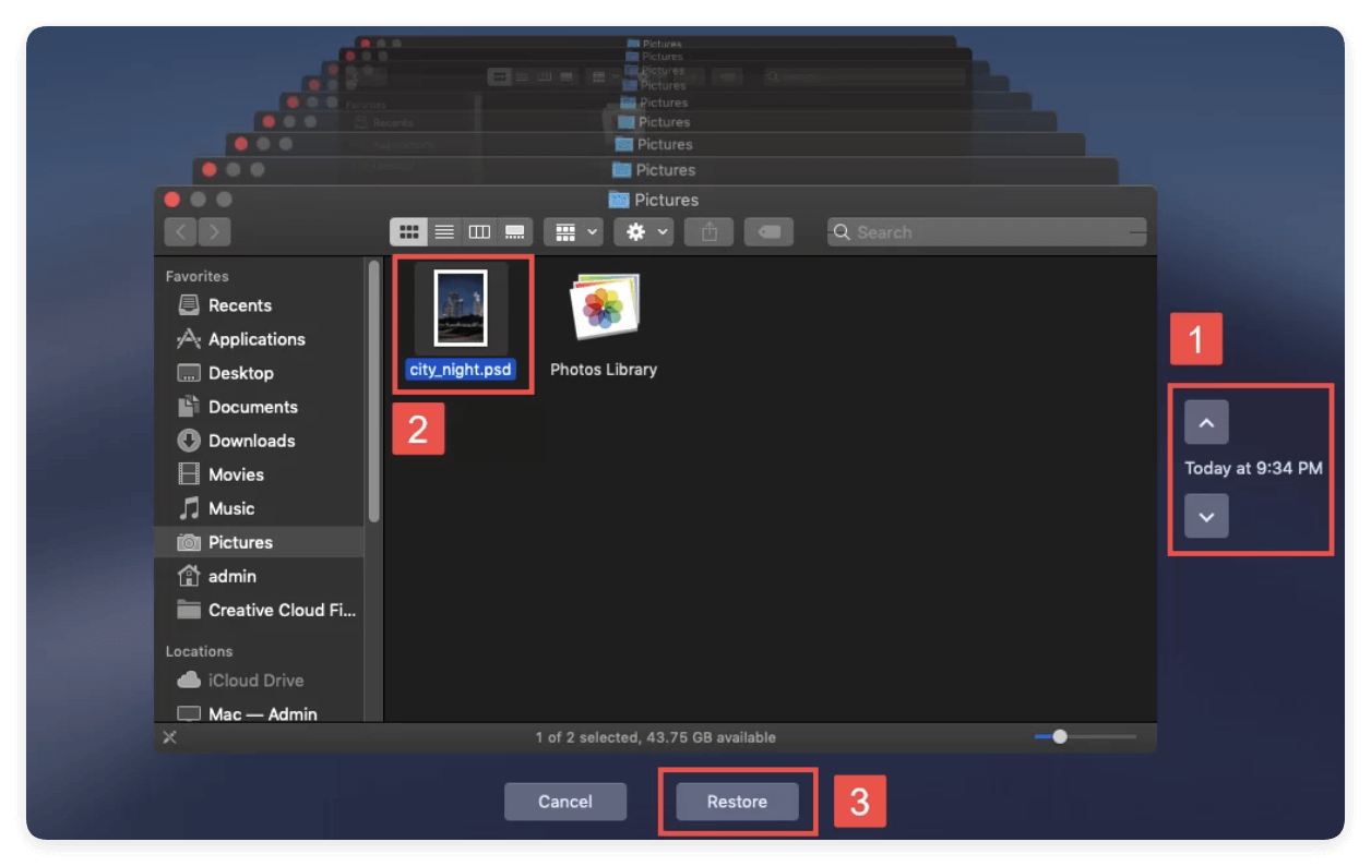 recover lost Photoshop files on Mac
