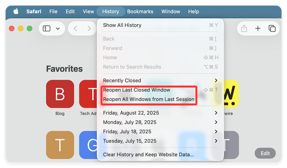 recover deleted Safari histories on Mac