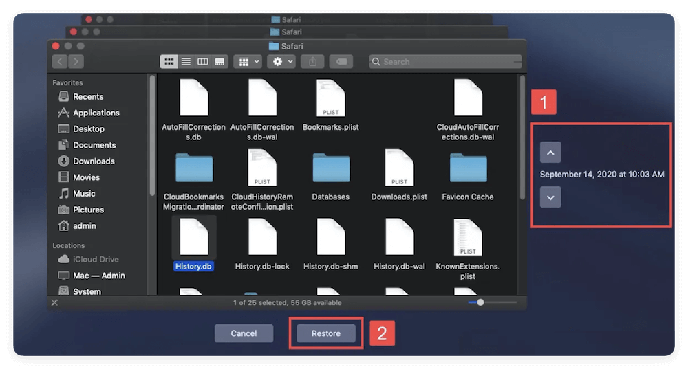recover deleted Safari histories on Mac