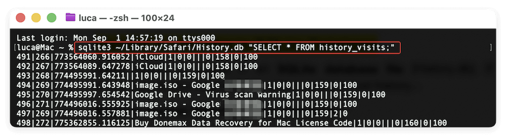 recover deleted Safari histories on Mac