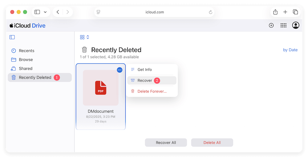 recover unsaved/lost pdf files on Mac