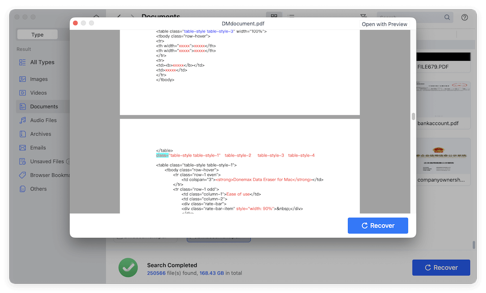 recover unsaved/lost pdf files on Mac