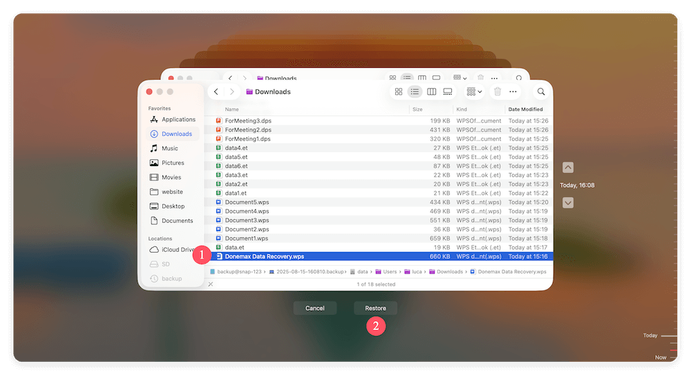 recover lost WPS Office documents on Mac