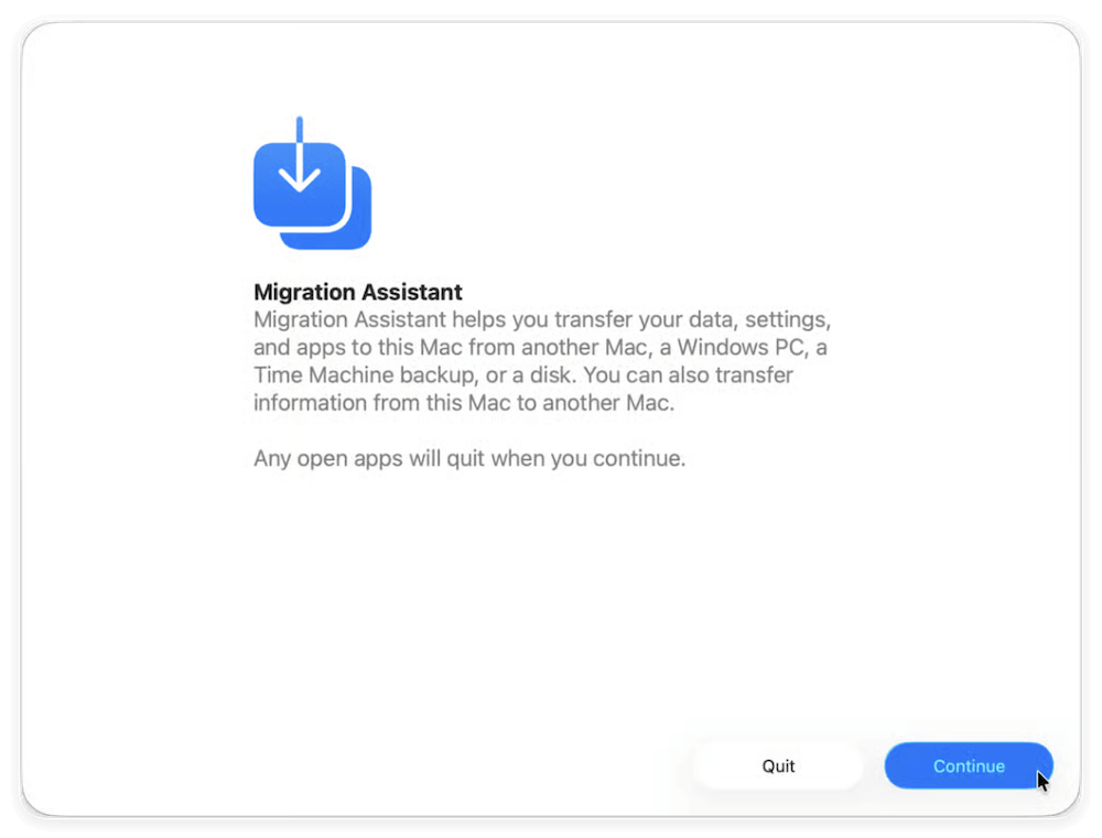 restore Mac from Time Machine