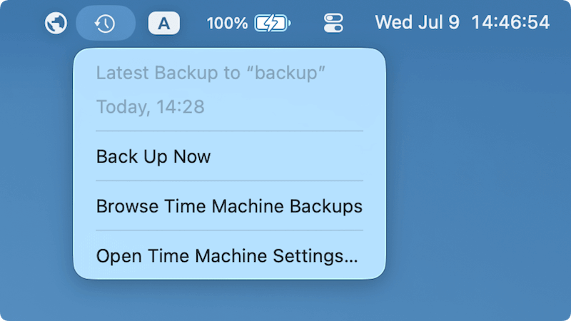 restore Mac from Time Machine