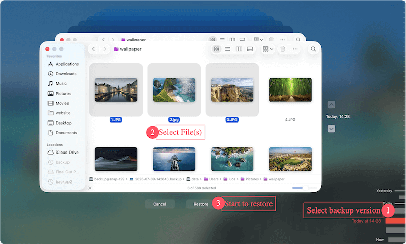 restore Mac from Time Machine