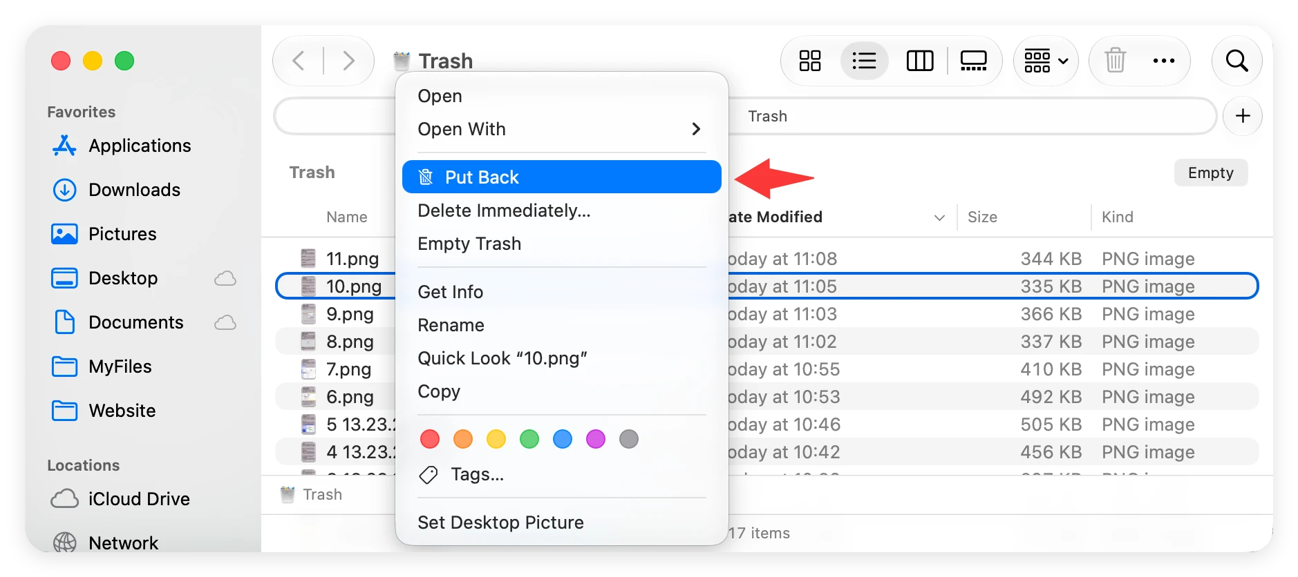 restore deleted files macOS 27