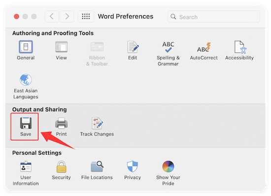 Word AutoRecovery on Mac