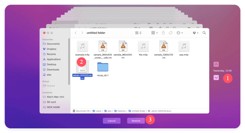 Word AutoRecovery on Mac
