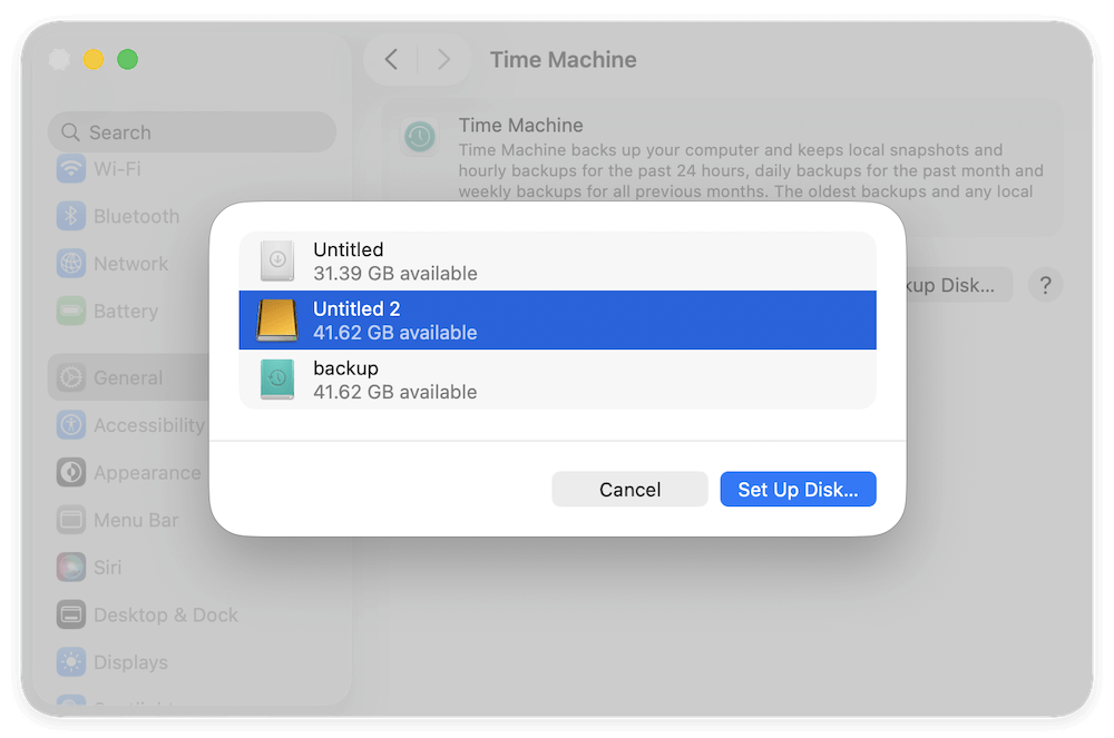 back up Mac under macOS Tahoe