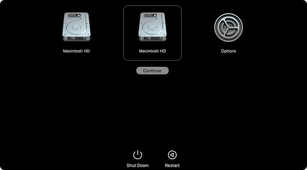 change Mac startup disk