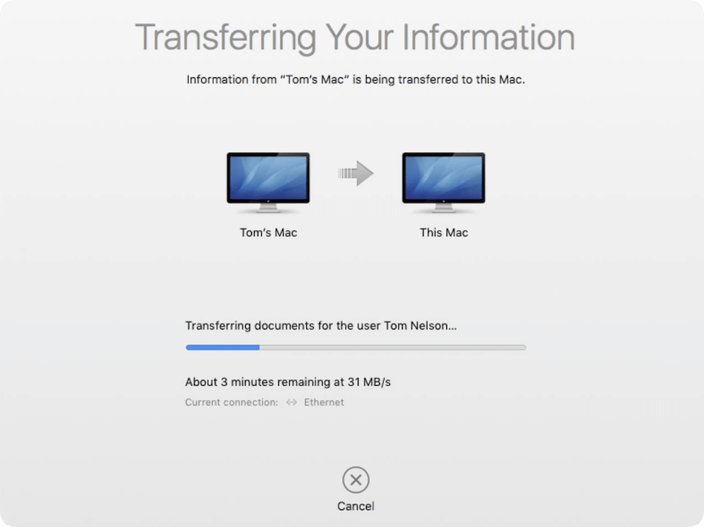 clone data from old Mac to macOS Tahoe