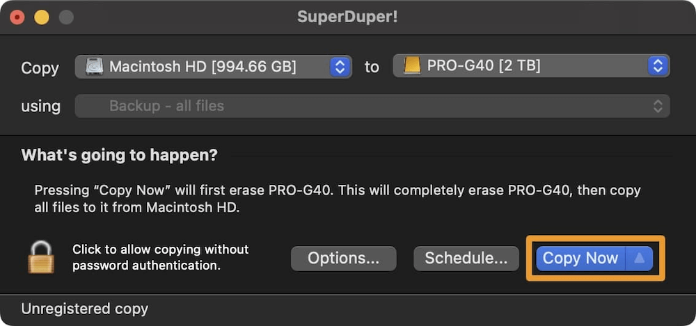 clone disk on M5 chip Mac