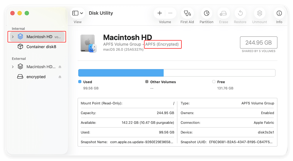 clone encrypted hard drive on Mac