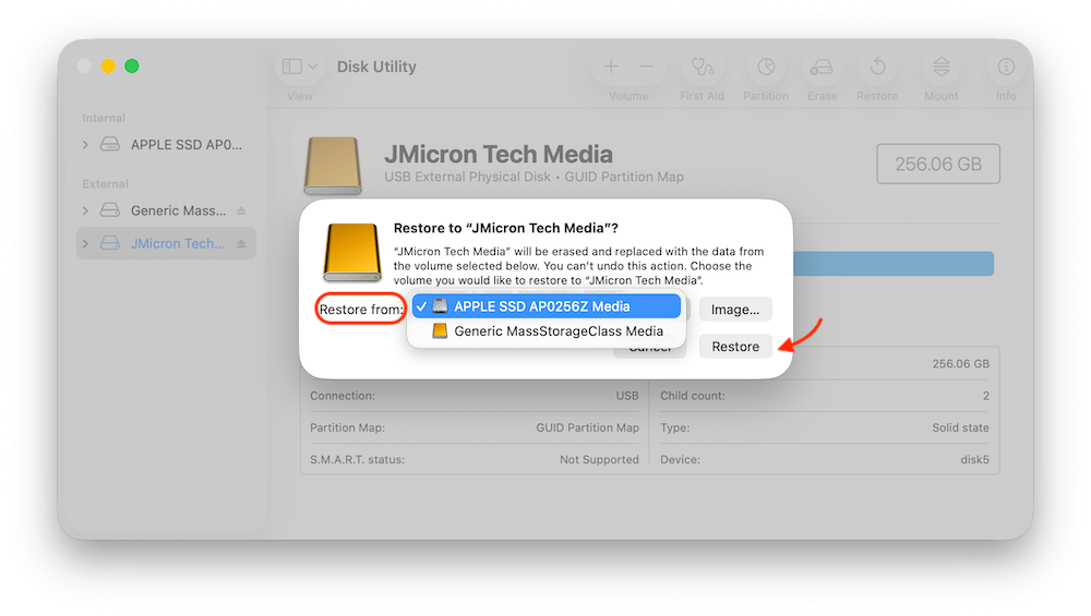 clone hdd on Mac