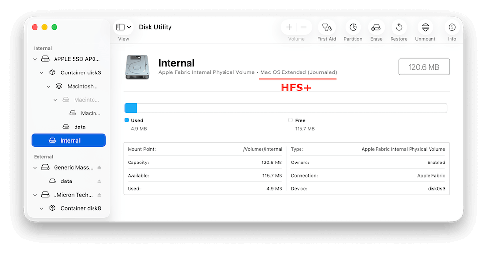 clone HFS/HFS+ hard drive on Mac