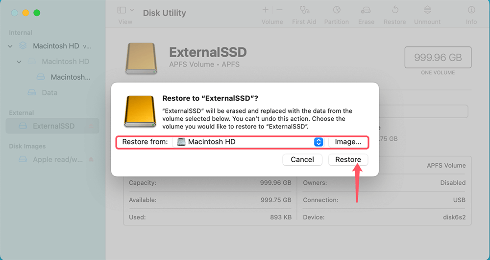 clone Intel Mac to external SSD
