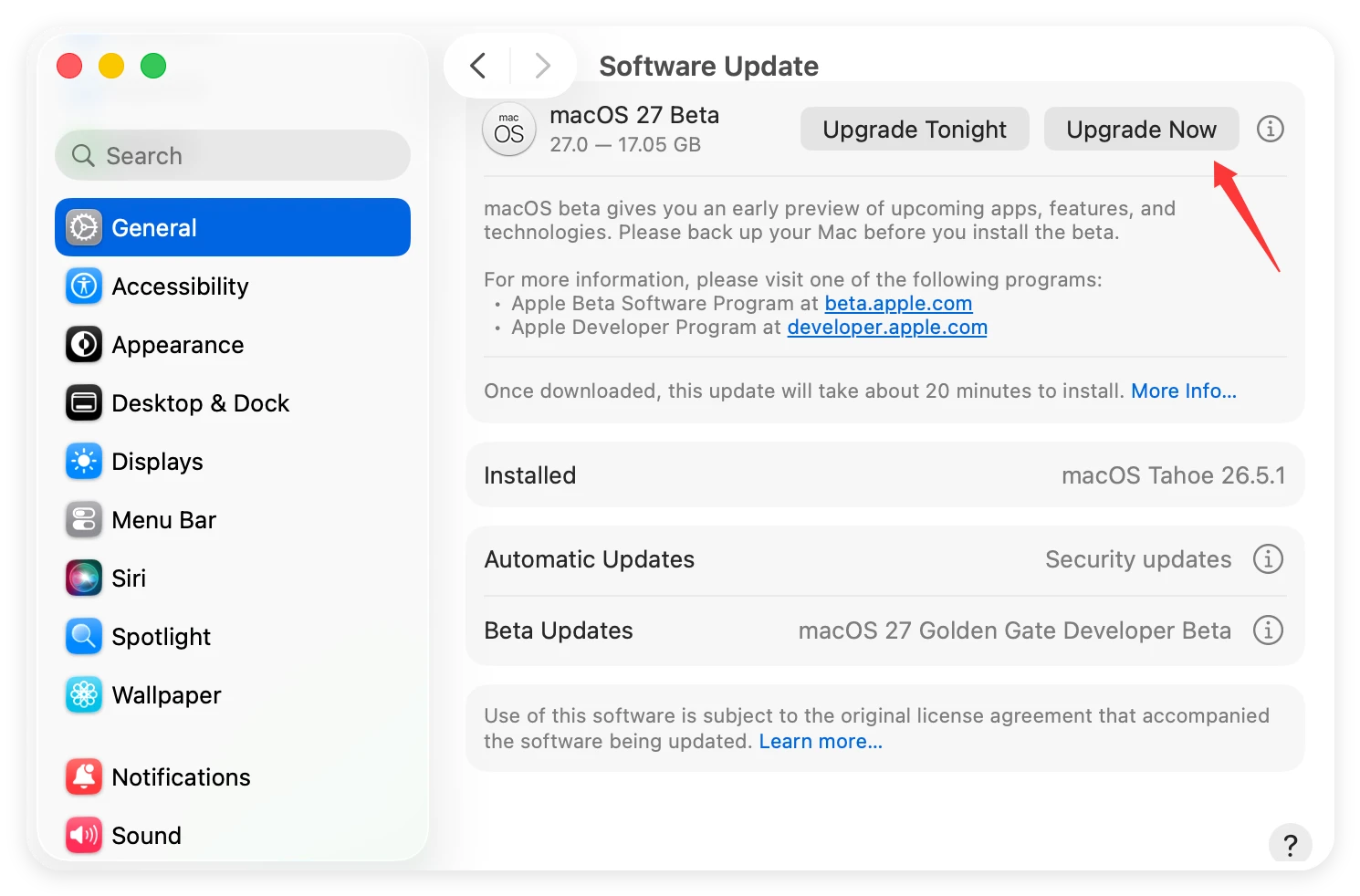 macOS 27 bootable USB