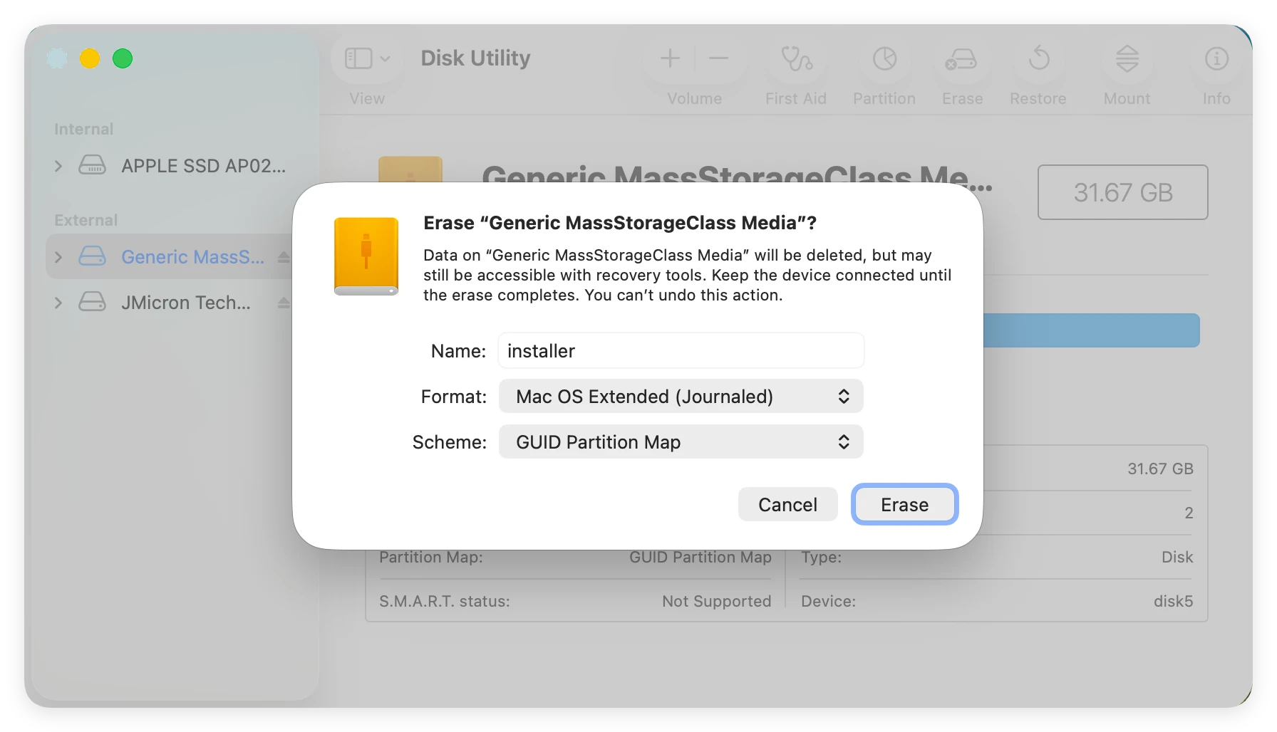 macOS 27 bootable USB