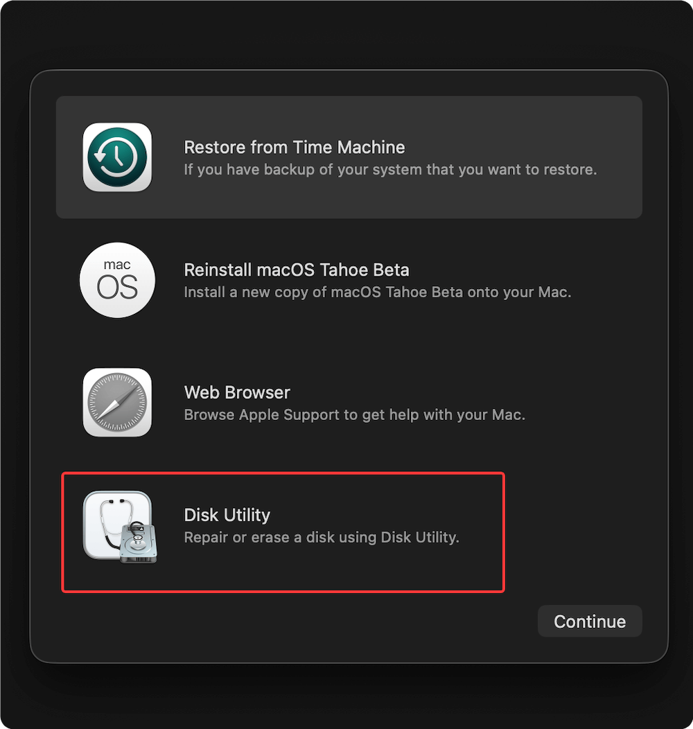 downgrade from macOS Tahoe 26