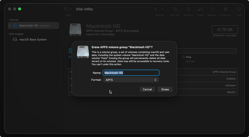downgrade from macOS Tahoe 26