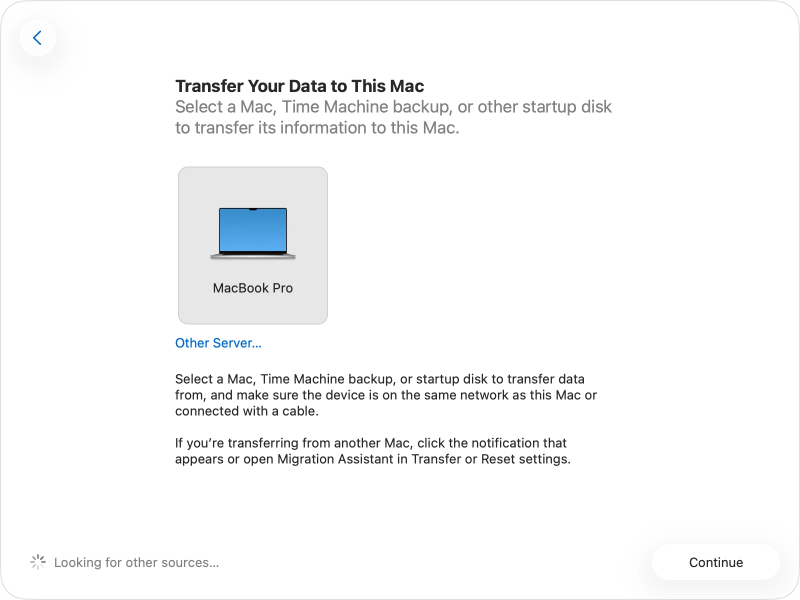 M5 MacBook Pro data migration