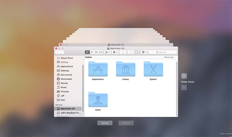 restore Mac from backup