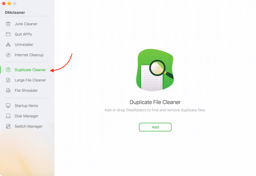Select Duplicate Cleaner option