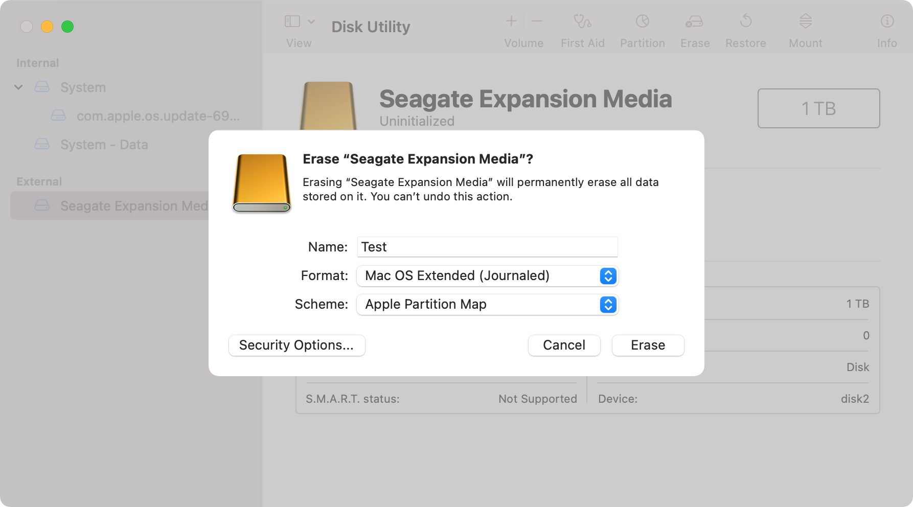 do tags work on external drives for mac