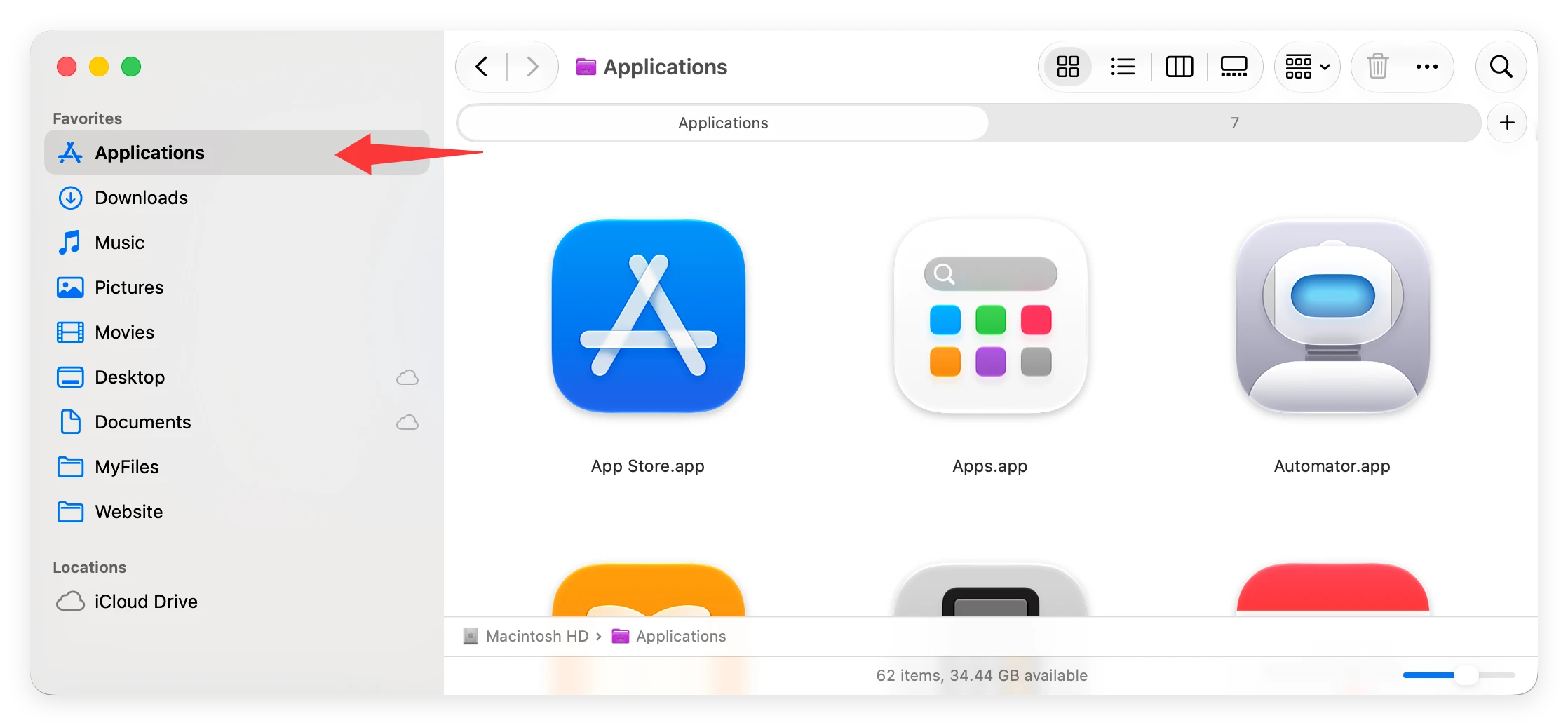 macOS Golden Gate start menu