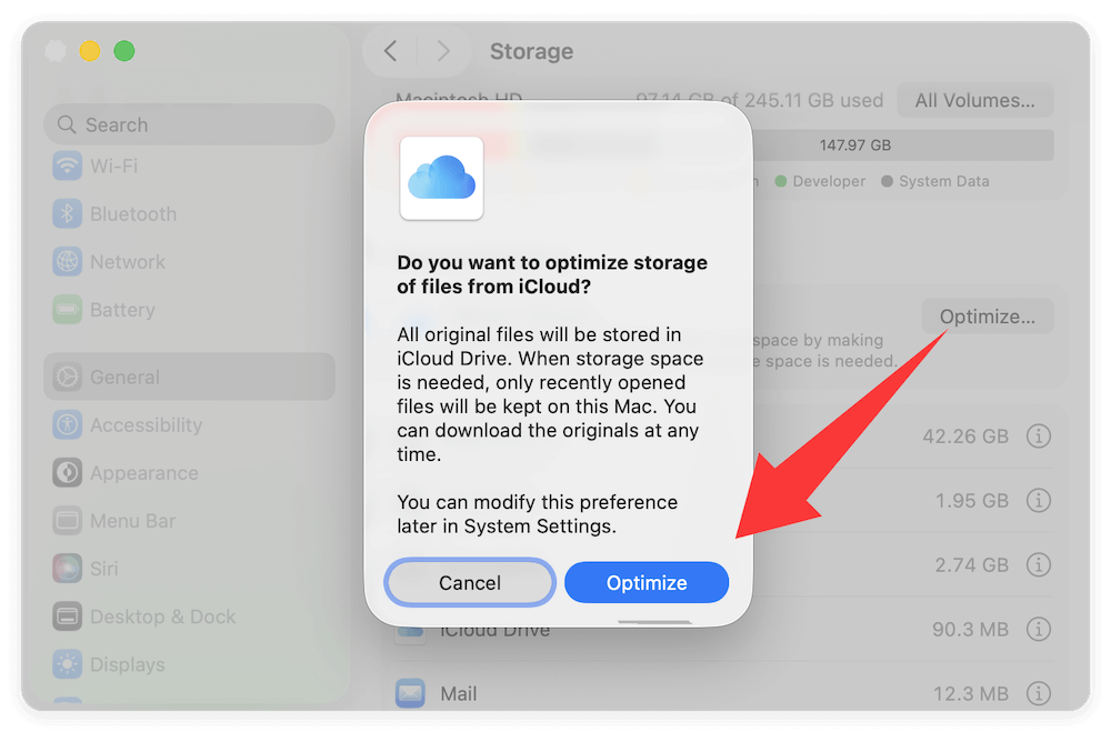 free up disk space on Mac