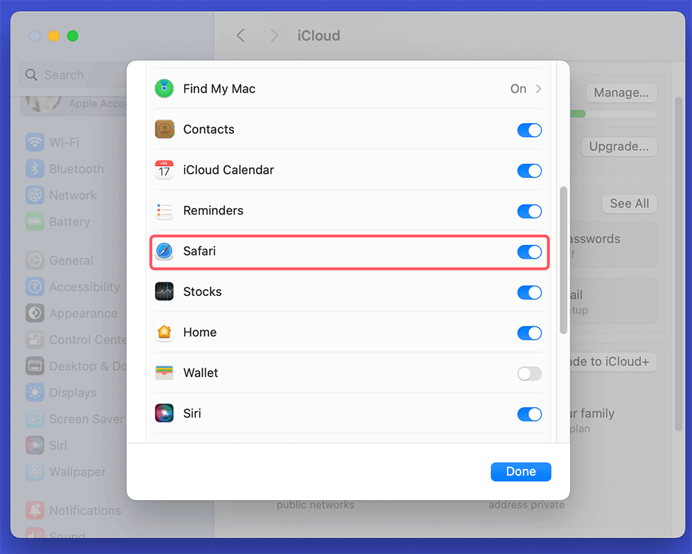 Sync with iCloud
