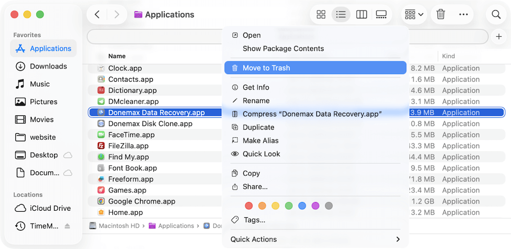 uninstall applications on macOS Tahoe 26