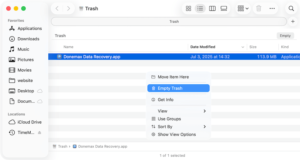 uninstall applications on macOS Tahoe 26