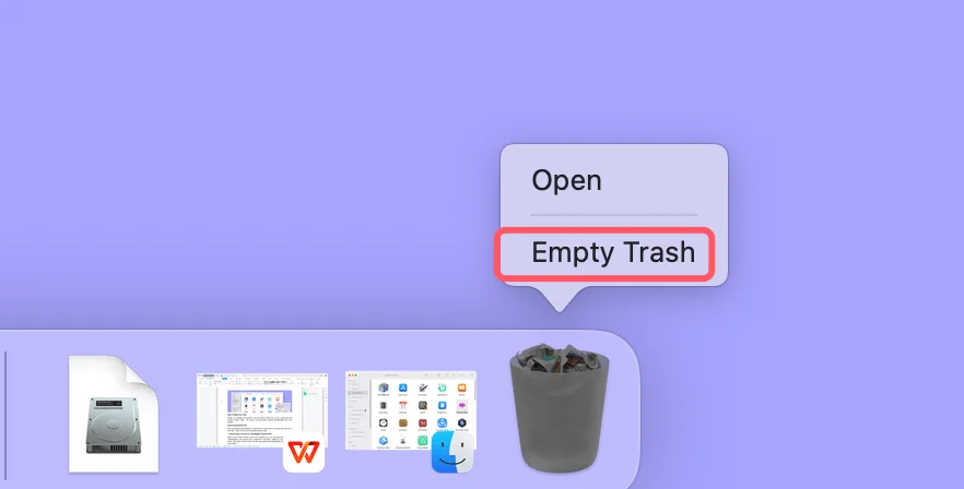 empty trash after uninstalling CleanMyMac