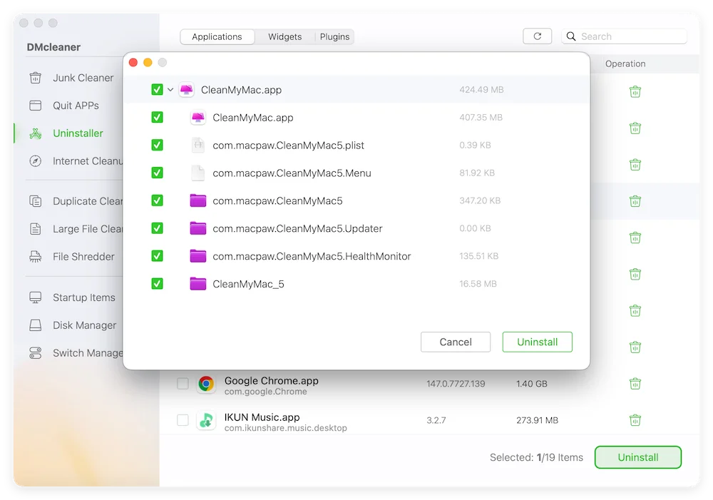 uninstall CleanMyMac in itself