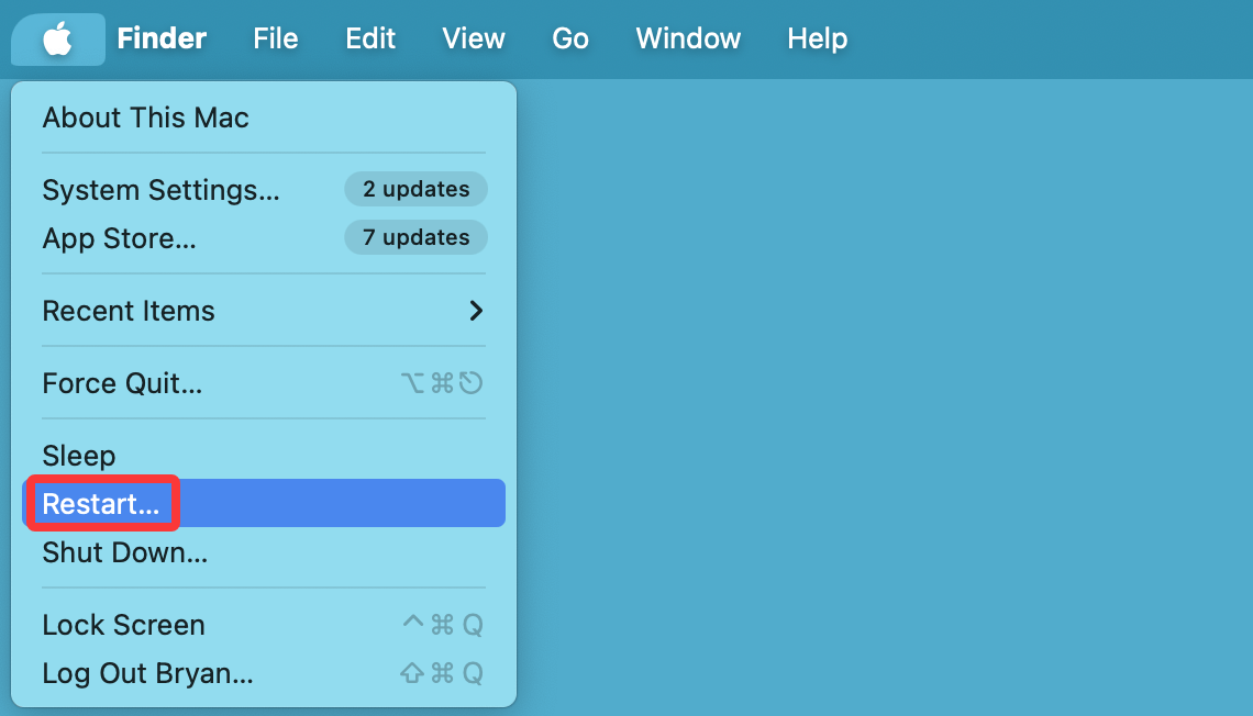 Restart Your Mac