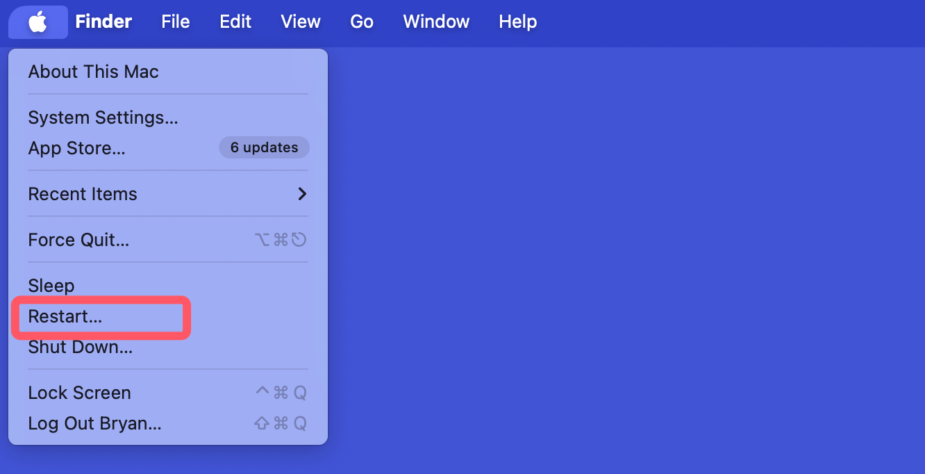 Restart Your Mac