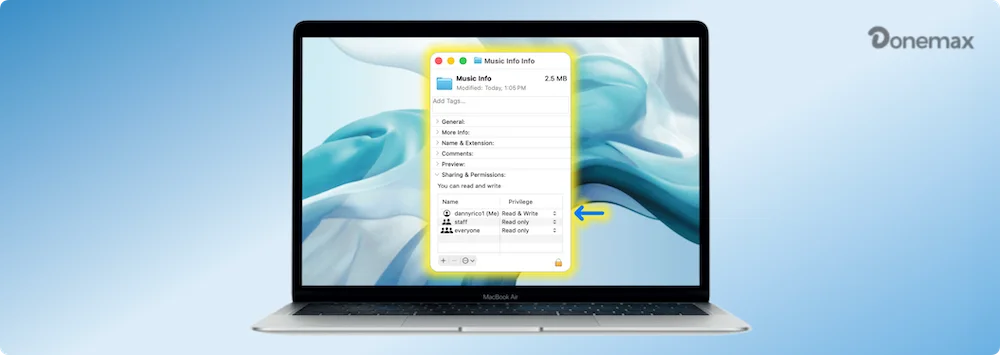change file/drive permissions on Mac