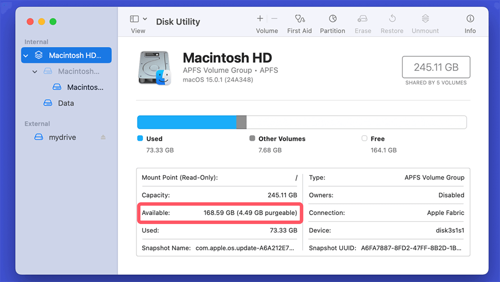 Using Disk Utility