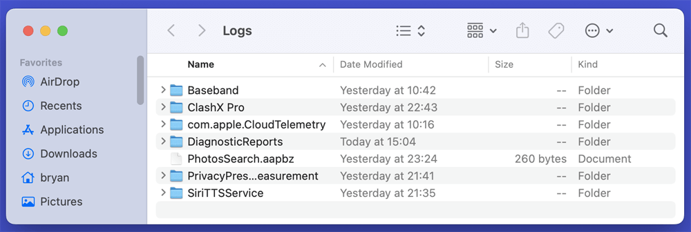 Clear System Logs and Crash Reports