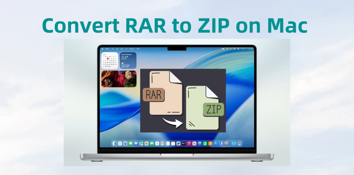 convert RAR to ZIP on Mac