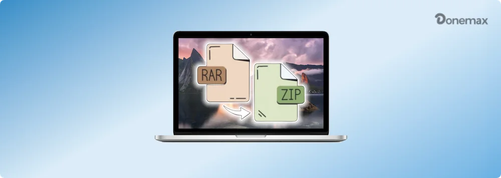 convert RAR to ZIP on Mac