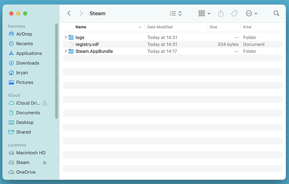 Delete Steam Cache and Preferences