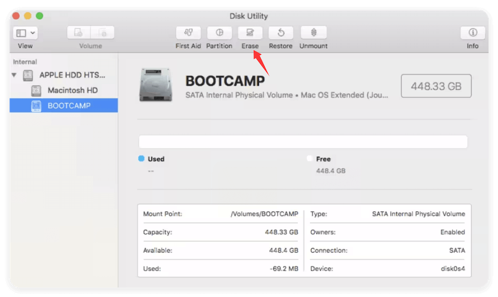 delete Windows from Mac