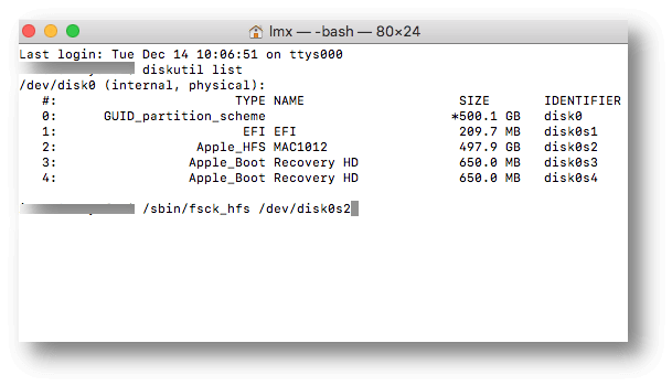 Use FSCK to Fix an External Disk in Single-user Mode